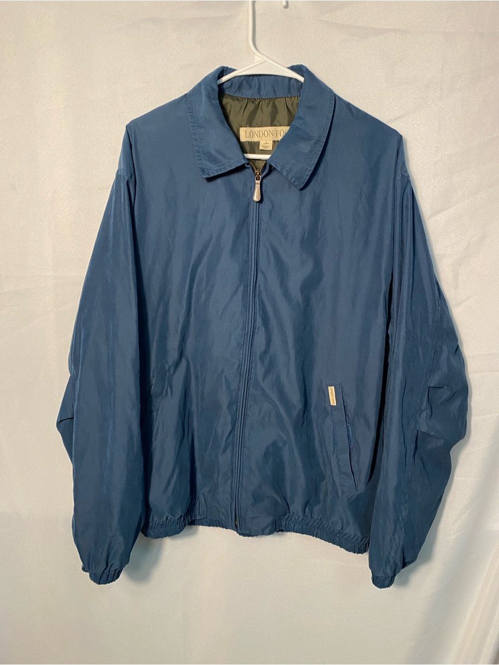 90s London Fog Men’s Blue Zip-Front Jacket